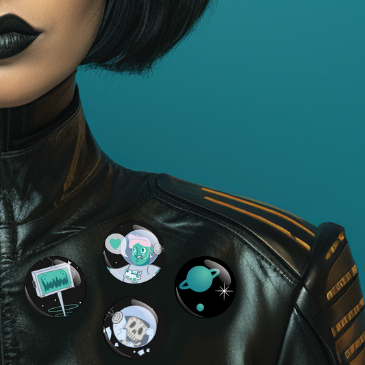 New Worlds Pinback Button Set