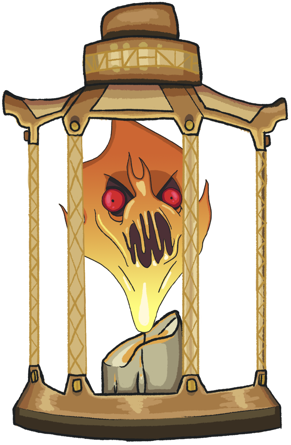 Flamefury Lantern Acrylic Keychain